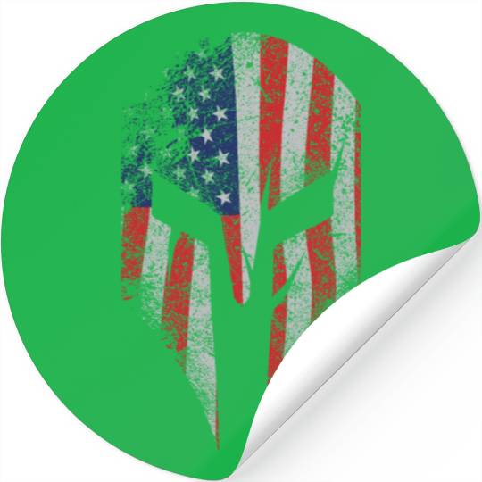 Cool US Spartan Helmet Warrior Stickers
