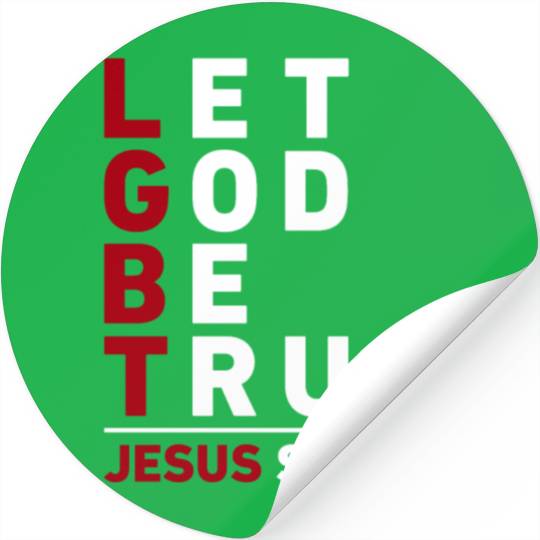 "Let God Be True, Jesus Saves" Christian Bible Stickers
