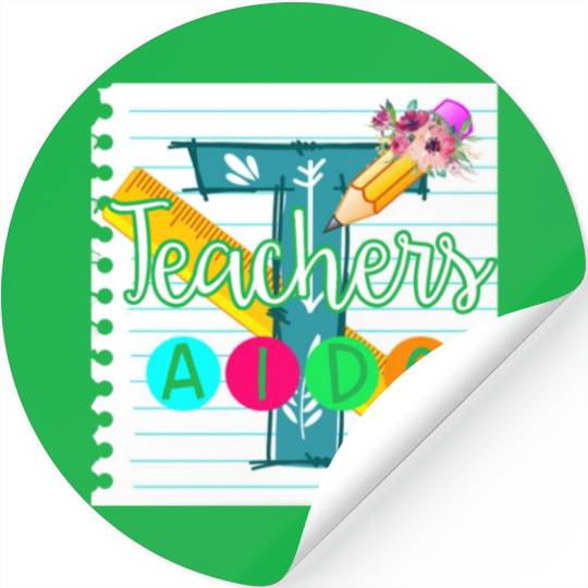 Teacher's Aide Stickers Teacher Assistant Gift