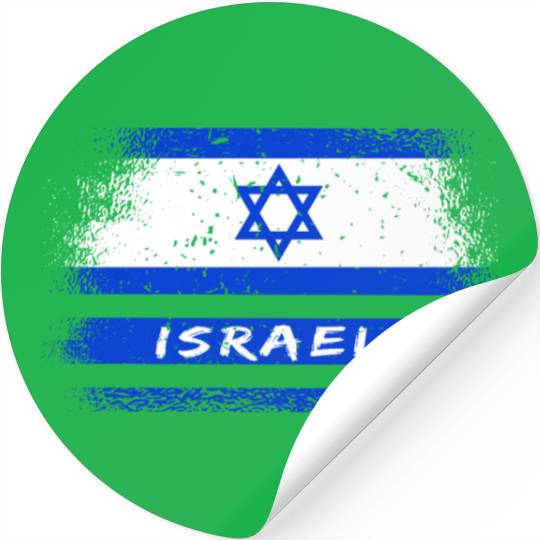 Israel Vintage Flag / Gift Jerusalem Stickers