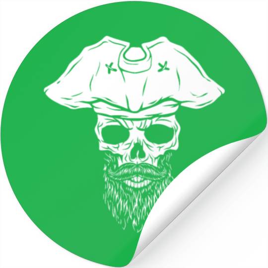 Pirate - skull with pirate hat Stickers