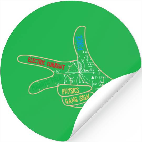 Physics Funny Gang Sign Science Nerd Gift Idea  Stickers