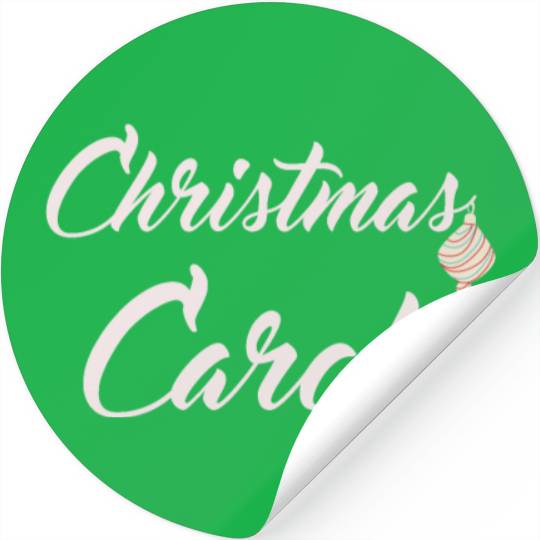 Christmas Carol with xmas decoration for Carols Stickers
