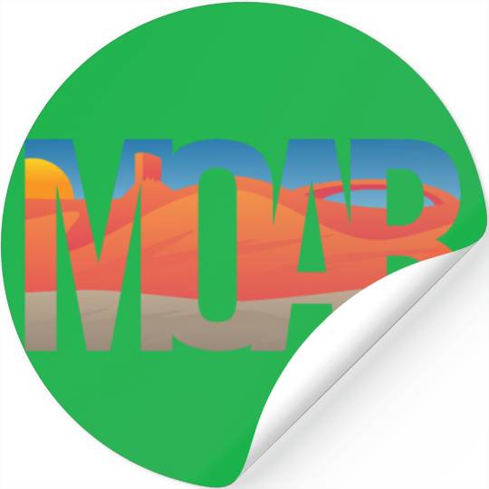 Moab Utah Scenic Typography Stickers