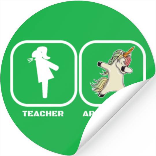 Teacher Art Teacher Unicorn Stickers