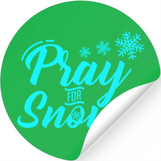 Pray for Snow Snow White Christmas Praying Stickers