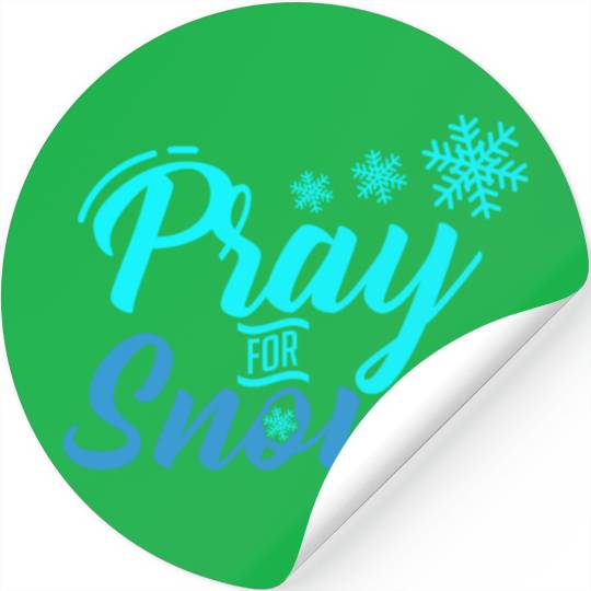 Pray for Snow Snow White Christmas Praying Stickers