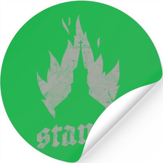 Occult Burning Church - Unholy Satanic Devil Stickers