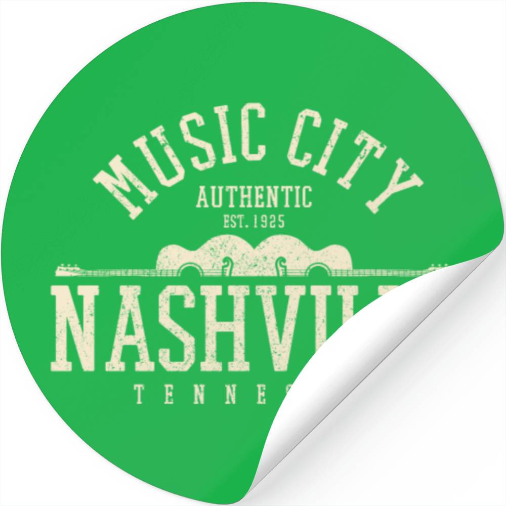 Nashville Guitar Country Music City Tennessee Gift Stickers