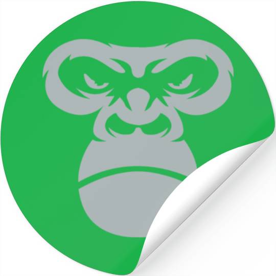Big Gorilla Face Silverback Monkey Ape Gift Stickers