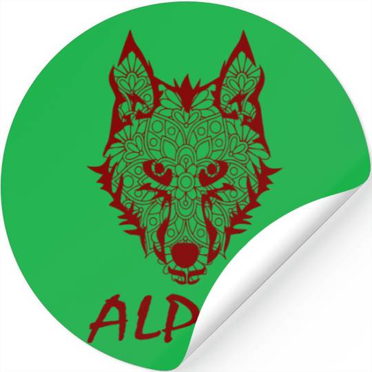 Wolf Lover Funny Design as Gift Idea, Leader Gift Stickers