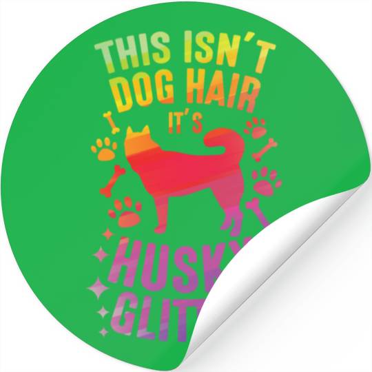 Siberian Husky Dog Wolf Funny huskies Dog Hair Stickers