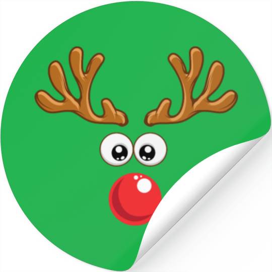 Christmas Rudolph reindeer winter nature gift Stickers