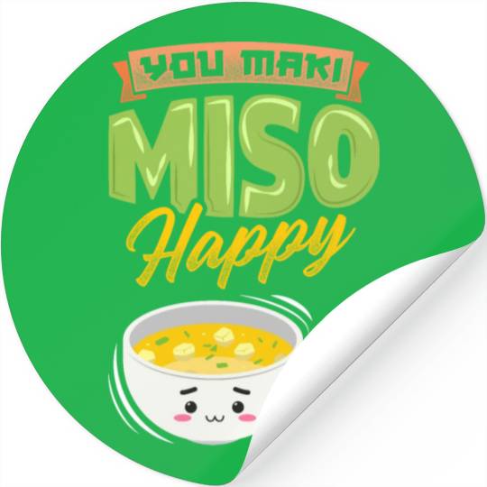 You Maki Miso Happy Sushi Soup Anime Manga Otaku Stickers
