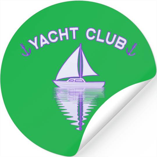 Yacht Club sailing ship sailing anchor Stickers