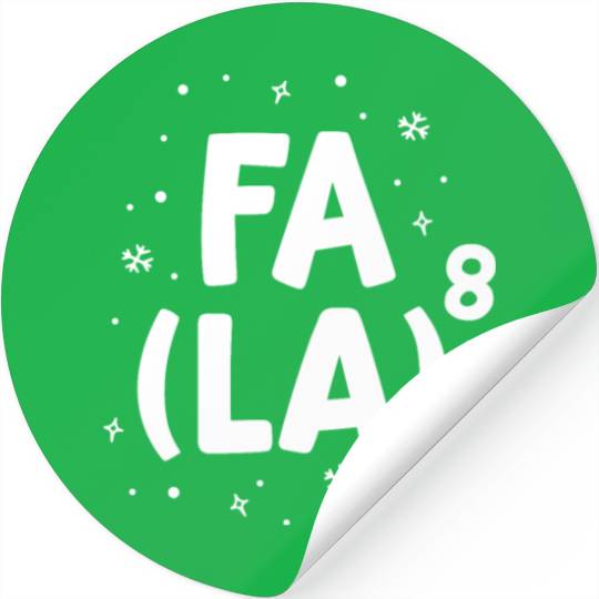 Fa La La Math Teacher Christmas Stickers Gift Idea