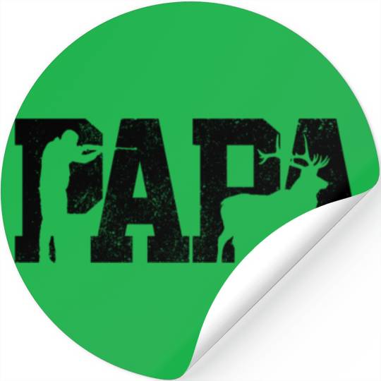 Hunting Papa - Elk Deer Hunter Father's Day Gift Stickers