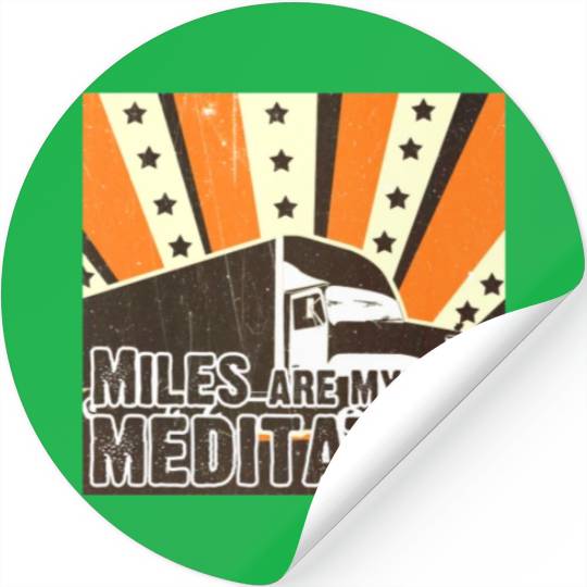 Truck Driver Load Miles Happy Trucker Road Runner Stickers