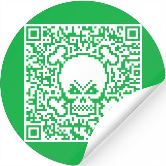 Skull And Crossbones (Quick Response Code / NEG) Stickers