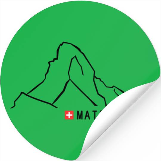 Matterhorn swiss mountain Switzerland Stickers