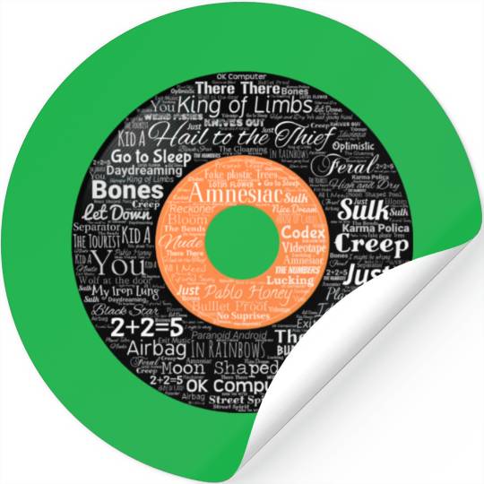 Radiohead Albums and Songs Stickers
