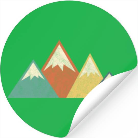 Mountains colorful mountains alps hiking climbing Stickers