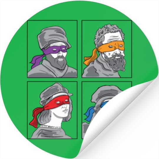 Leonardo Donatello Raphael Michelangelo Gift Stickers
