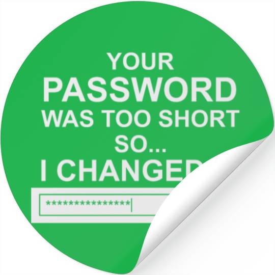 Computer Hacker Cybersecurity Your Password Was Stickers
