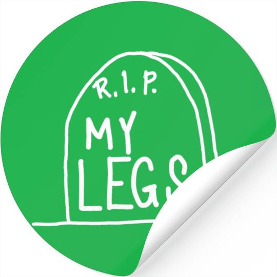 Gravestone RIP My legs gym Stickers