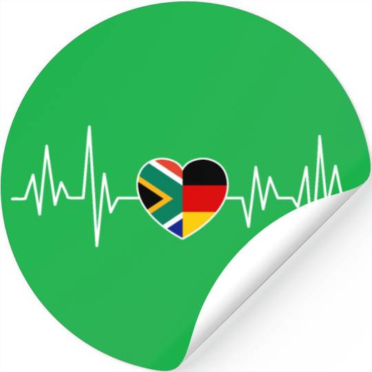 South Africa Germany Flag Two countries Stickers