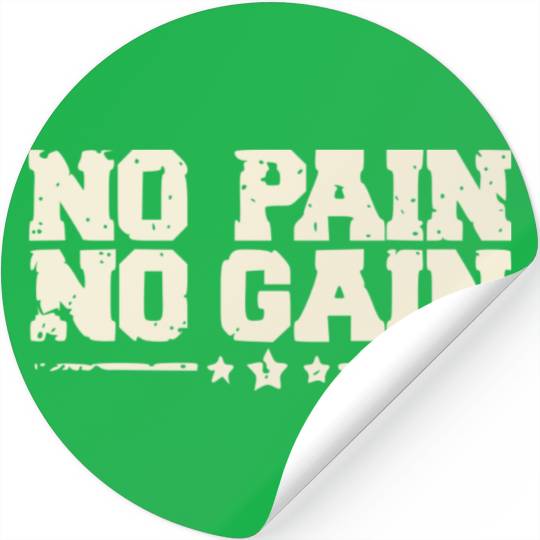 No Pain No Gain workout Stickers