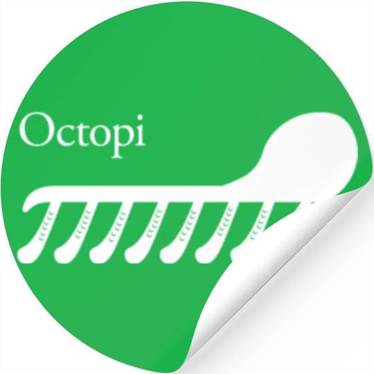 Octopi Pi Octopus Math Geek 3.14 Pi Day Stickers