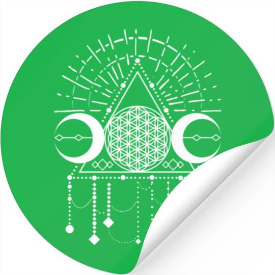 shaman holy geometry yoga symbol life flower Stickers