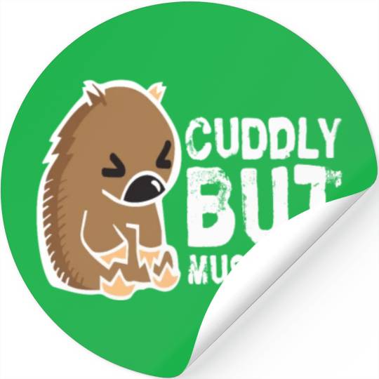 Cuddly But Muscular Wombat Sweet Australia Wild Stickers