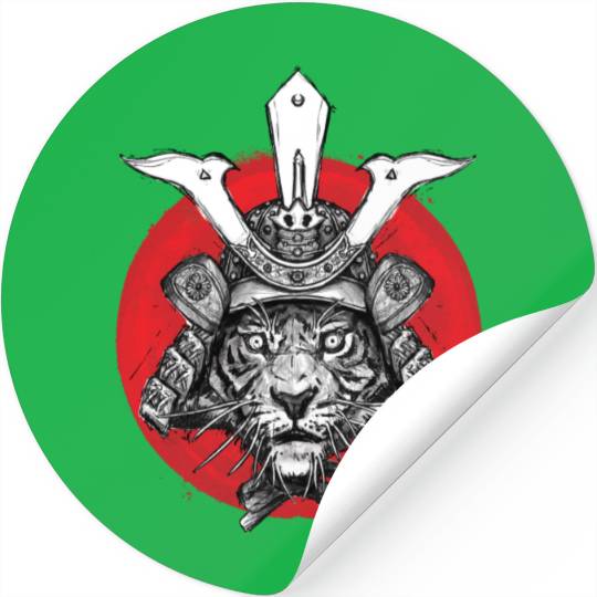 Samurai Tiger Stickers