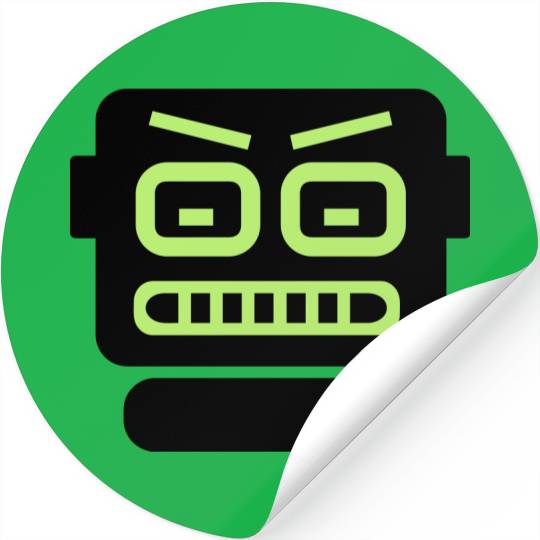 robot computer head Stickers
