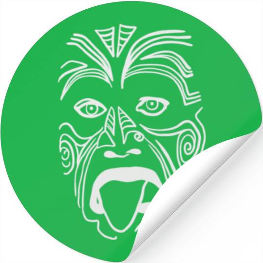 The Tribal Haka Mask Guy - Indigenous Face Stickers