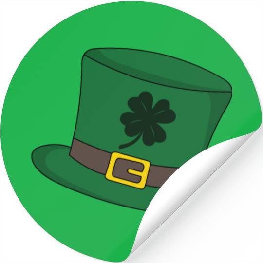 Irish cylinder with cloverleaf for St. Patricksday Stickers