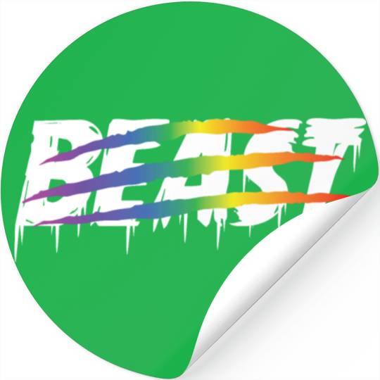 Matching Lesbian Couple Beauty & Beast Part1 Stickers