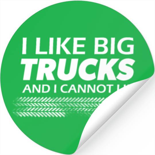I like big monster trucks l Tire tracks Stickers