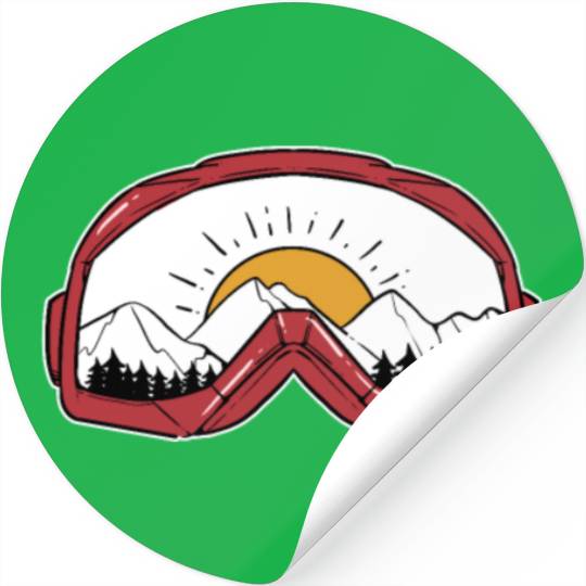 Skiing Goggles - For Skiers Stickers
