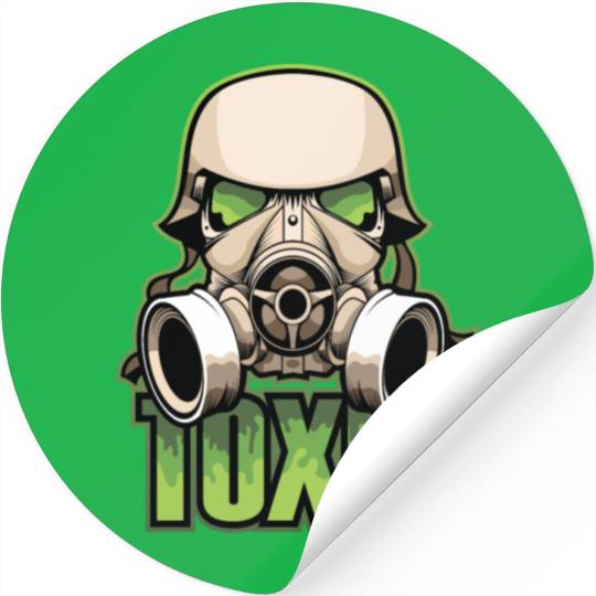 Toxic, Gas Mask, Anti Virus, Bio Hazard, Survival Stickers