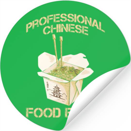 Professional Chinese Food Eater Asian Noodle Lover Stickers