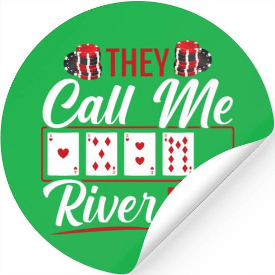 River Rat Funny Poker Player Texas Holdem Lucker Stickers