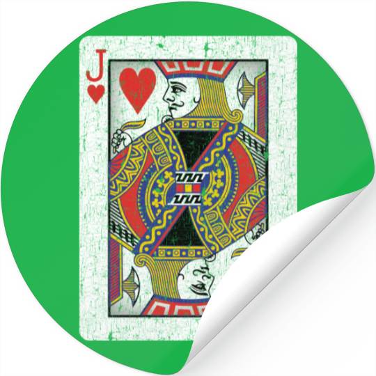 jack of hearts playing card Stickers