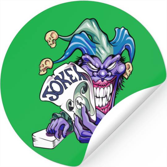 Joker with cards Stickers