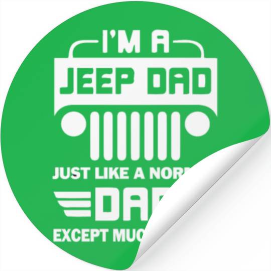 Jeep Dad Offroading Cool Father Gift Stickers