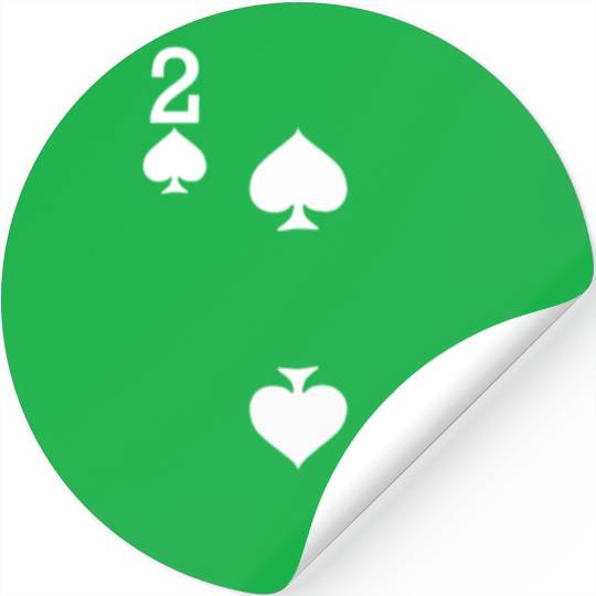 2 of Spades Playing Card Halloween Costume Stickers