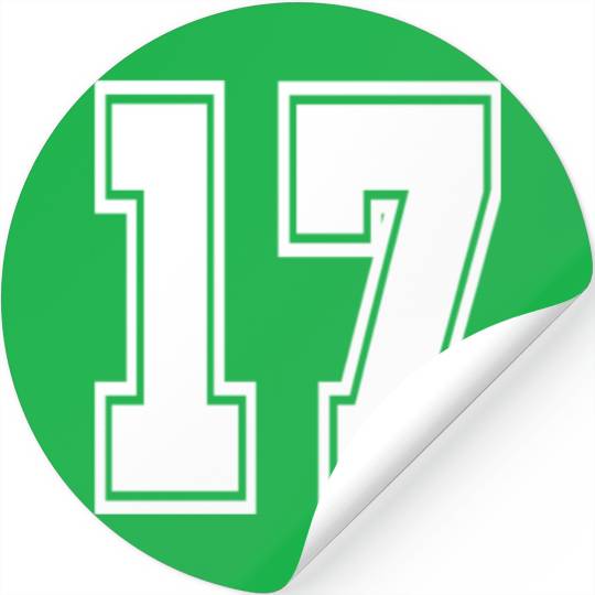 17 Stickers number college style football soccer