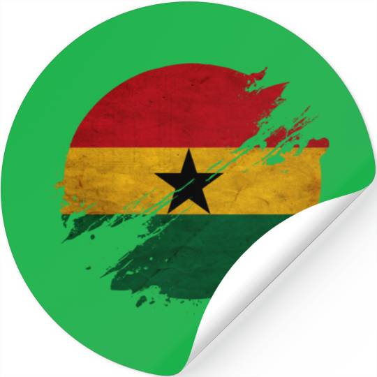 Ghana Circle Stickers